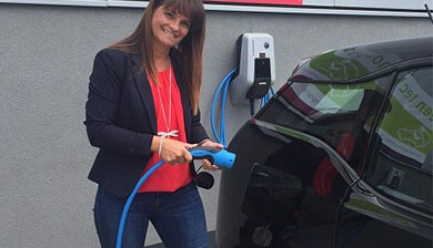 Heike Werner, authorized signatory of GtOberflächen GmbH at the Heinsdorfergrund e-filling station